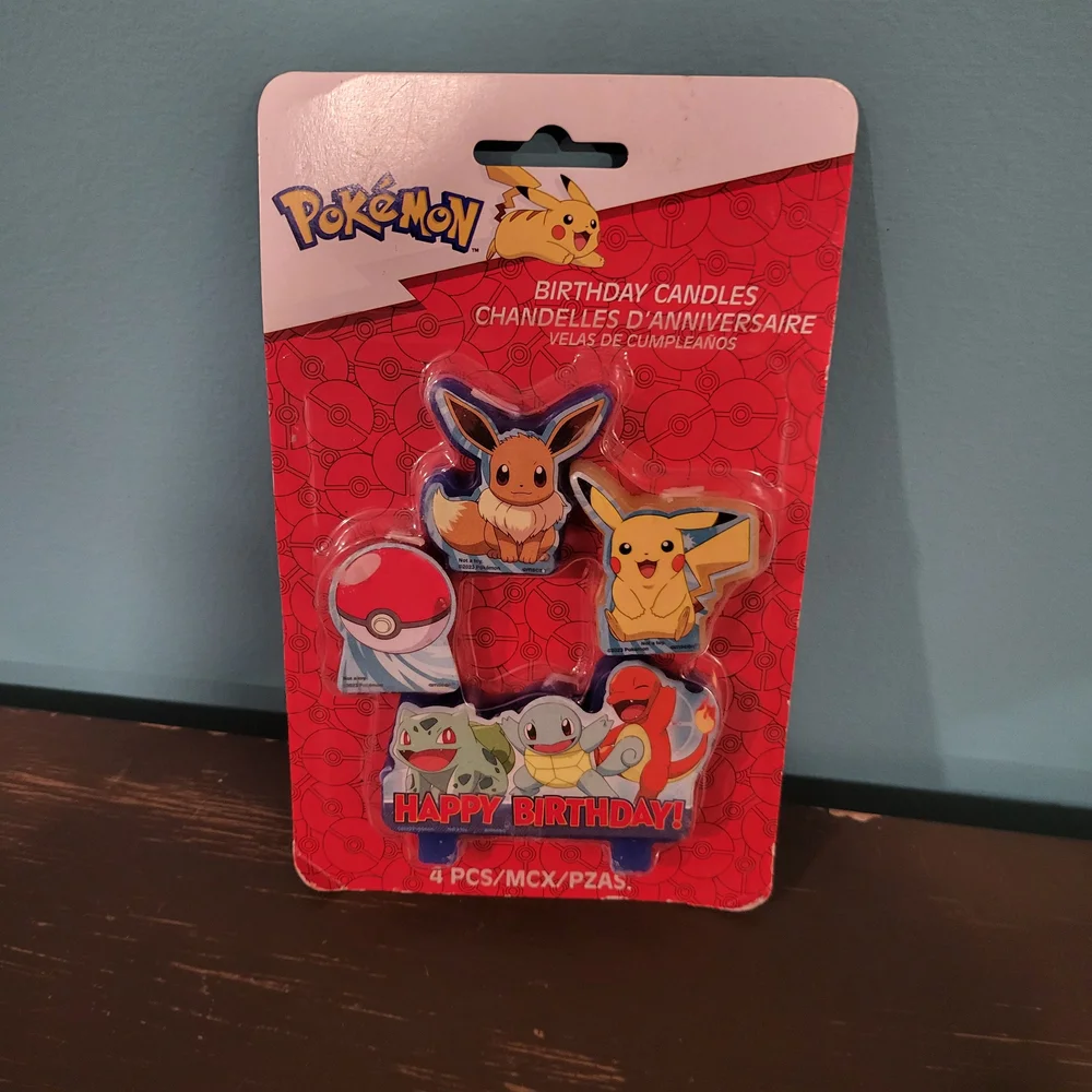 🎉 Pokémon Birthday Candles | 4-Piece Set | New